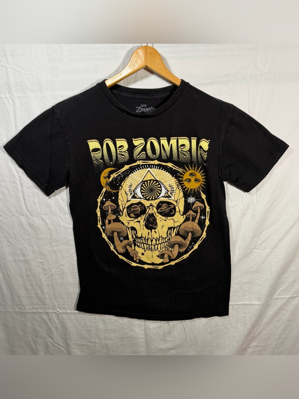 Rob Zombie LSD Skull Black Graphic T-Shirt Medium